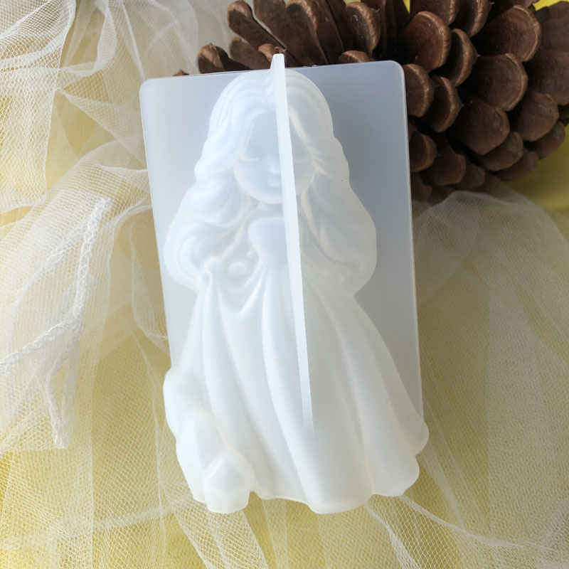 Soap Making Name - 3D süße Prinzessin Silikon Kerze Form
