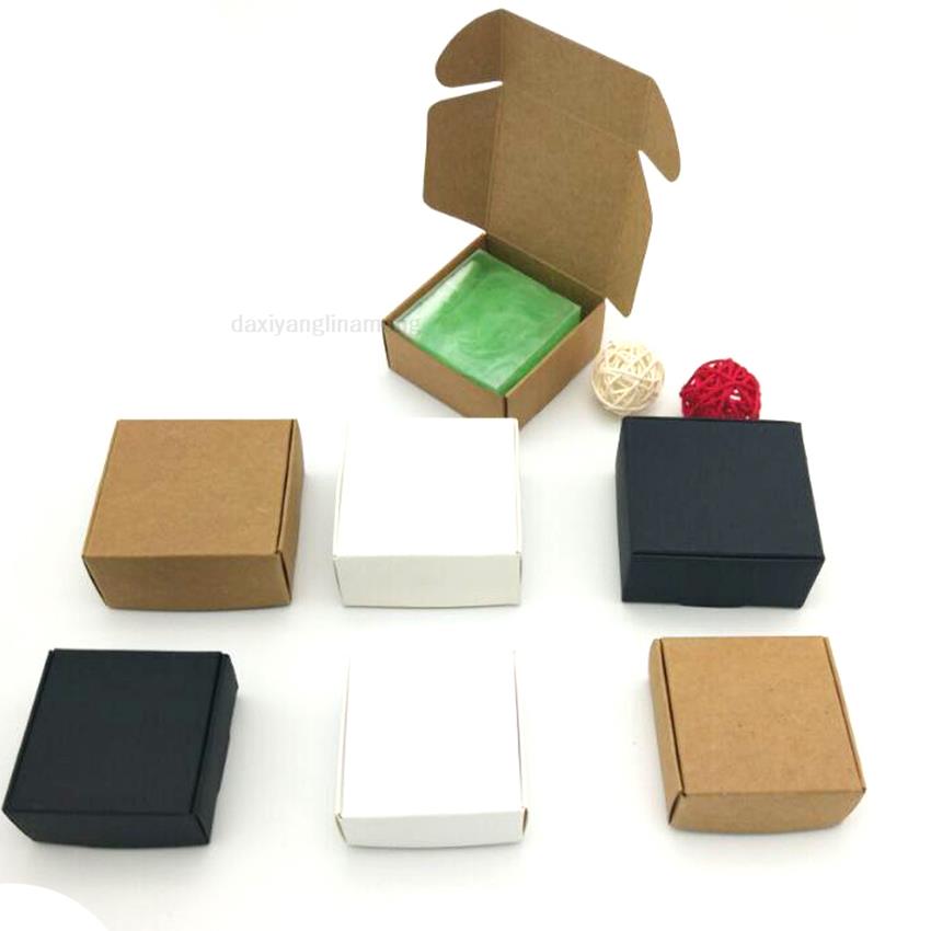 Kraft Soap Label - 100pcs Vintage Kraft papier box, braun