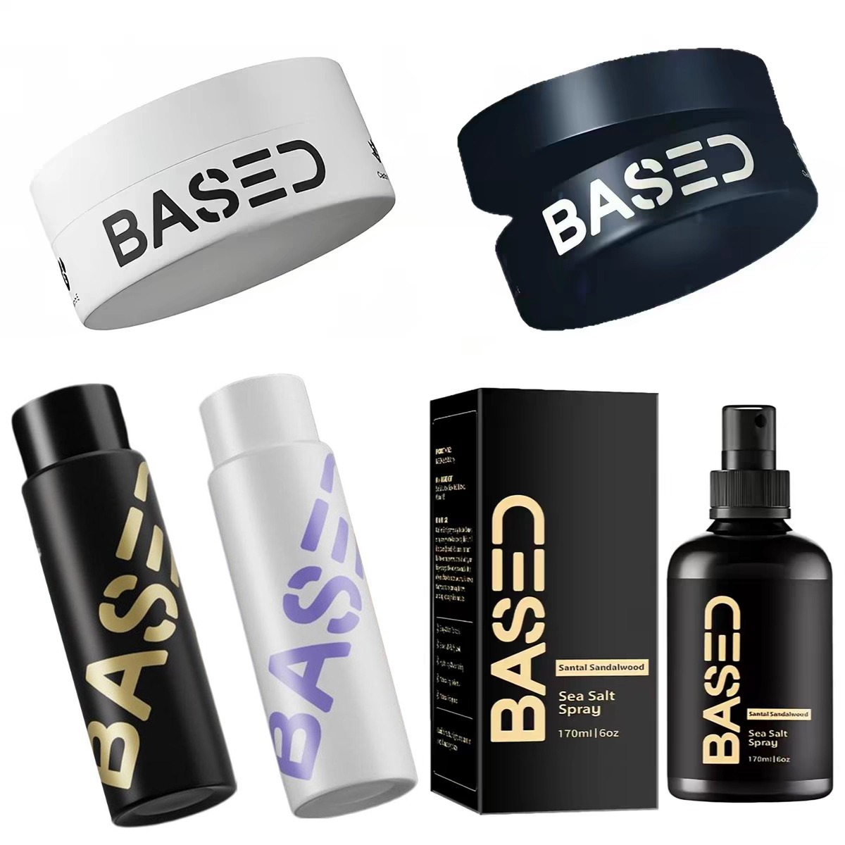 Coconut Oil Refined - Meersalz-basiertes, langanhaltendes Haarstyling-Spray, natürliches Haarpflege-Set für