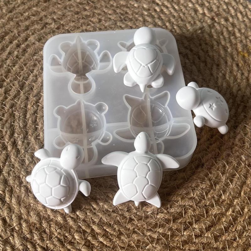 Soap Making Name - Vier Schildkröten Gips-Silikonformen DIY Herz Stern