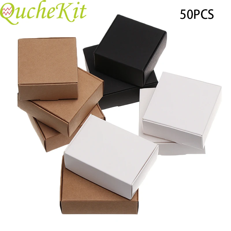 Kraft Soap Label - 50 teile/los Platz Weiß Handgemachte Süßigkeiten