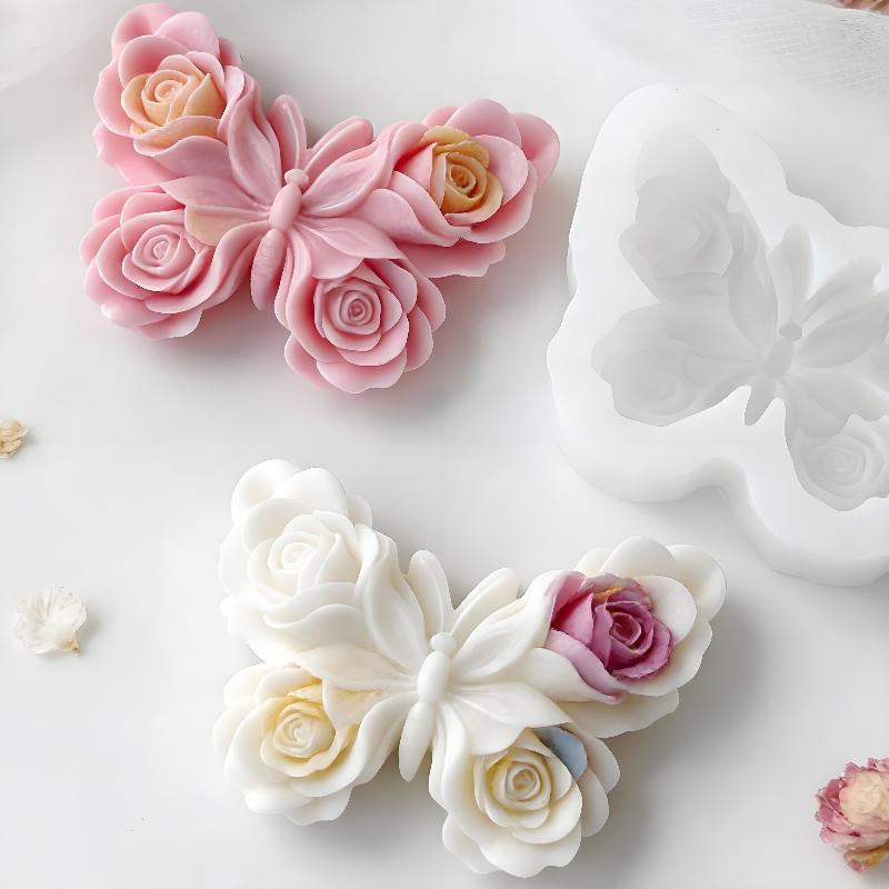 Soap Making Name - DIY Rosen-Schmetterling Silikonform Handgemachte Aroma-Kerzen Gips