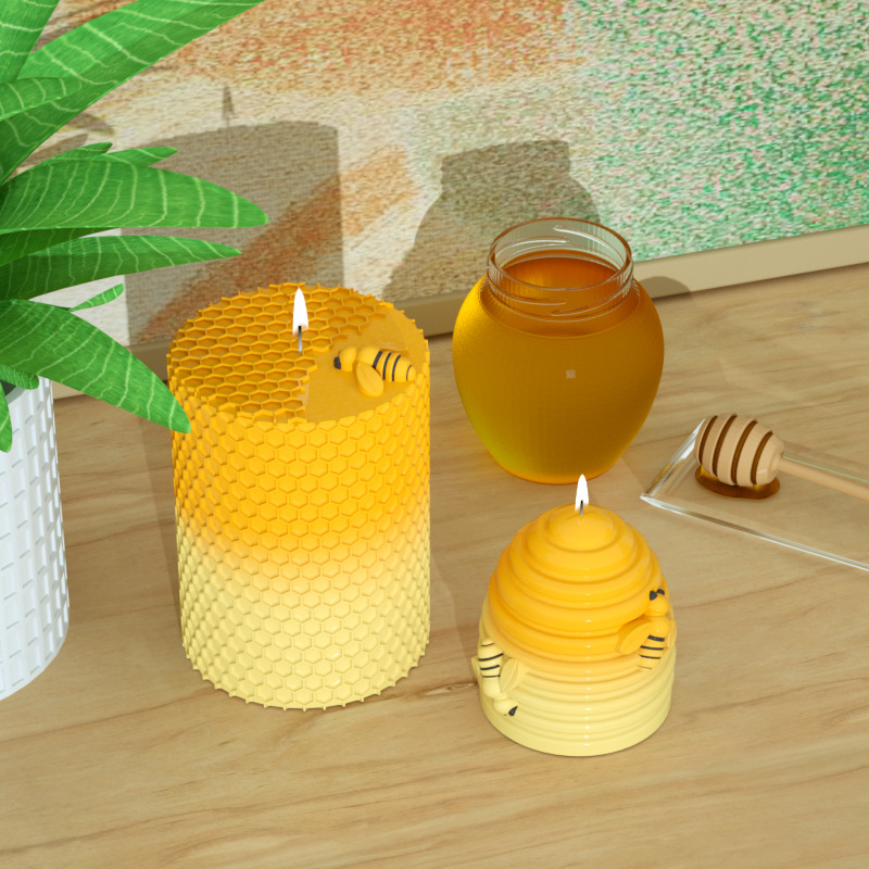 Soap Making Homemade - Kerze Silikon Form 3D Bee Honeycomb