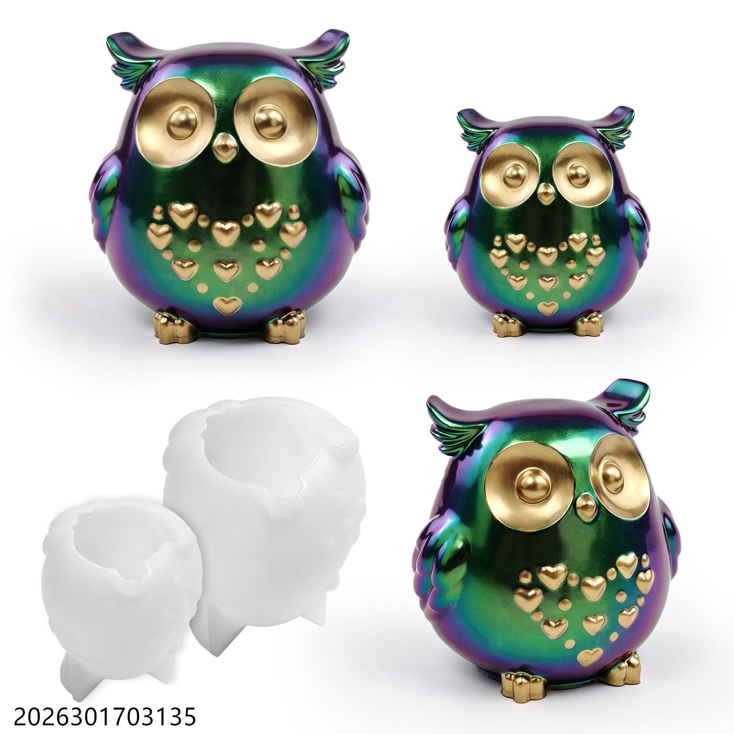 Soap Making Name - Eulen-Silikonform 3D Vogelform-Set für DIY Epoxidharz
