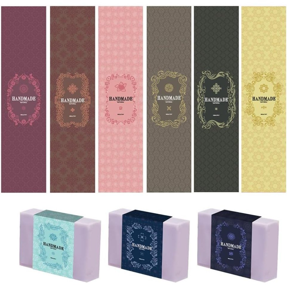 Kraft Soap Label - 90 Stück handgemachtes Etikettenband, 9 Stile,