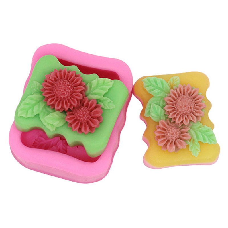3D Quadratische Blume Silikon  – Soap Making Homemade Bewertung und Preis