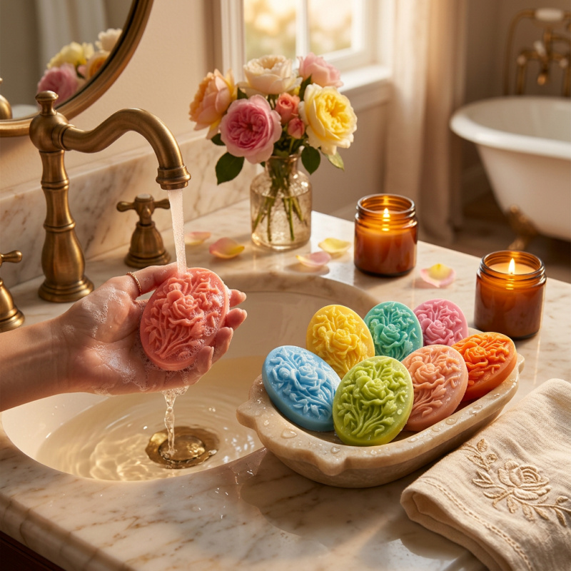 4 Silikonformen in Blumenform, – Soap Making Name Bewertung und Preis